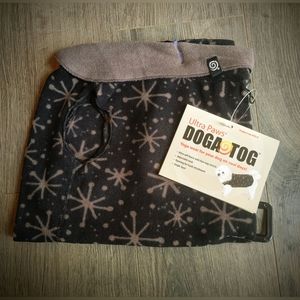NEW Ultra Paws Doga Tog Yoga Wear for Dogs Comfort Jacket Black/Tan Sz Small